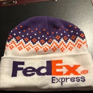 brand new fedex beanie knit hat one size fit all
